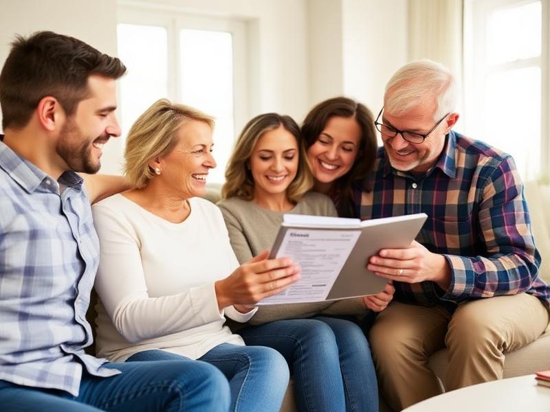 Homeowner reviewing financing documents for garage door installation