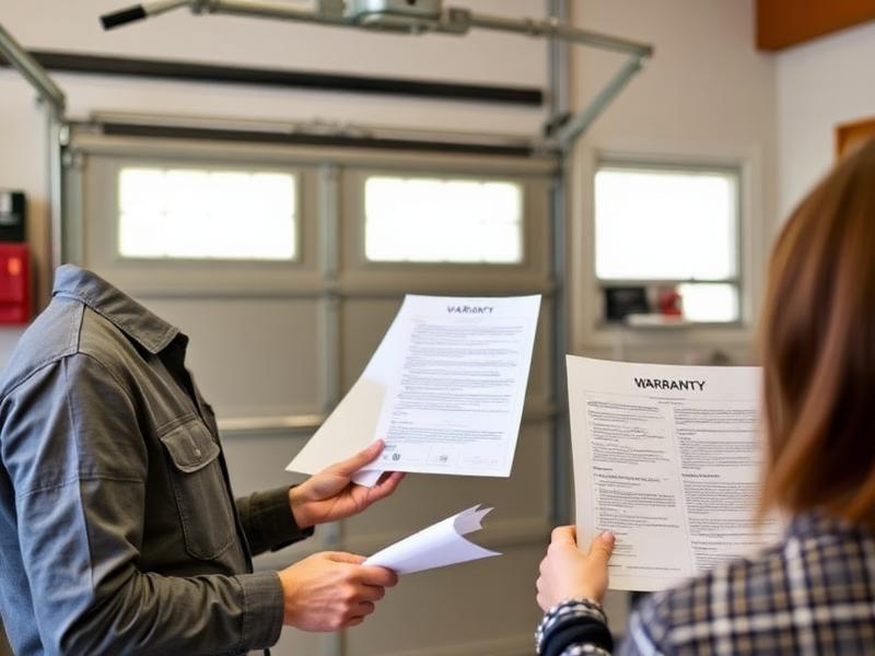 Professional garage door installation with warranty documentation
